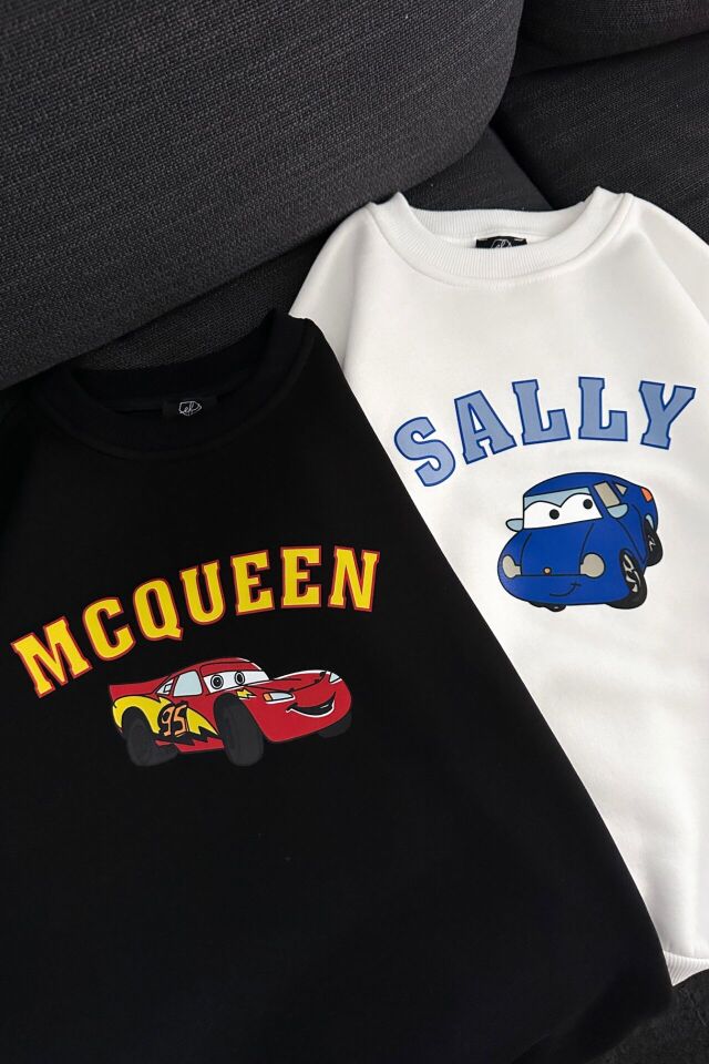 3 İplik Şardonlu Sally & Mcqueen Çift Sevgili Sweatshirt x6