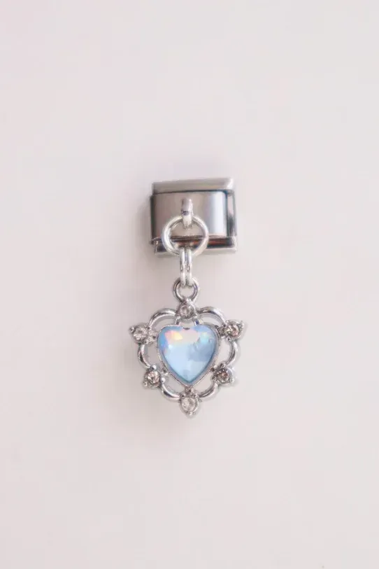 Sallantılı Blue Heart Love İtalyan Charm