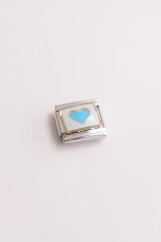 Blue Heart İtalyan Charm