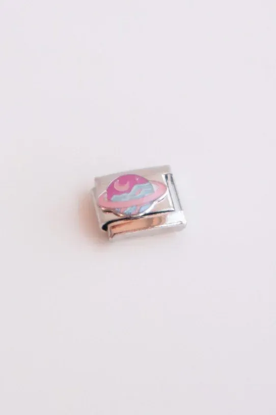 Pembe Saturn İtalyan Charm