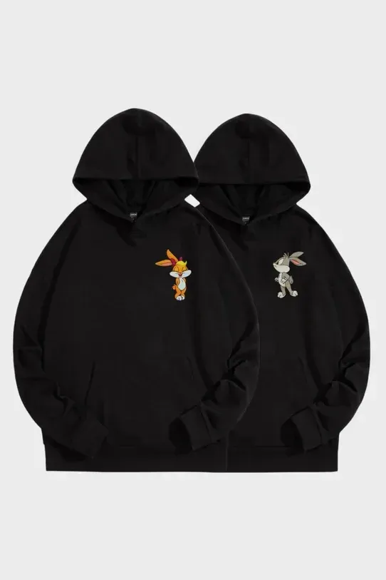 Kapüşonlu BugsBunny & Lola Çift Sevgili Sweatshirt x6