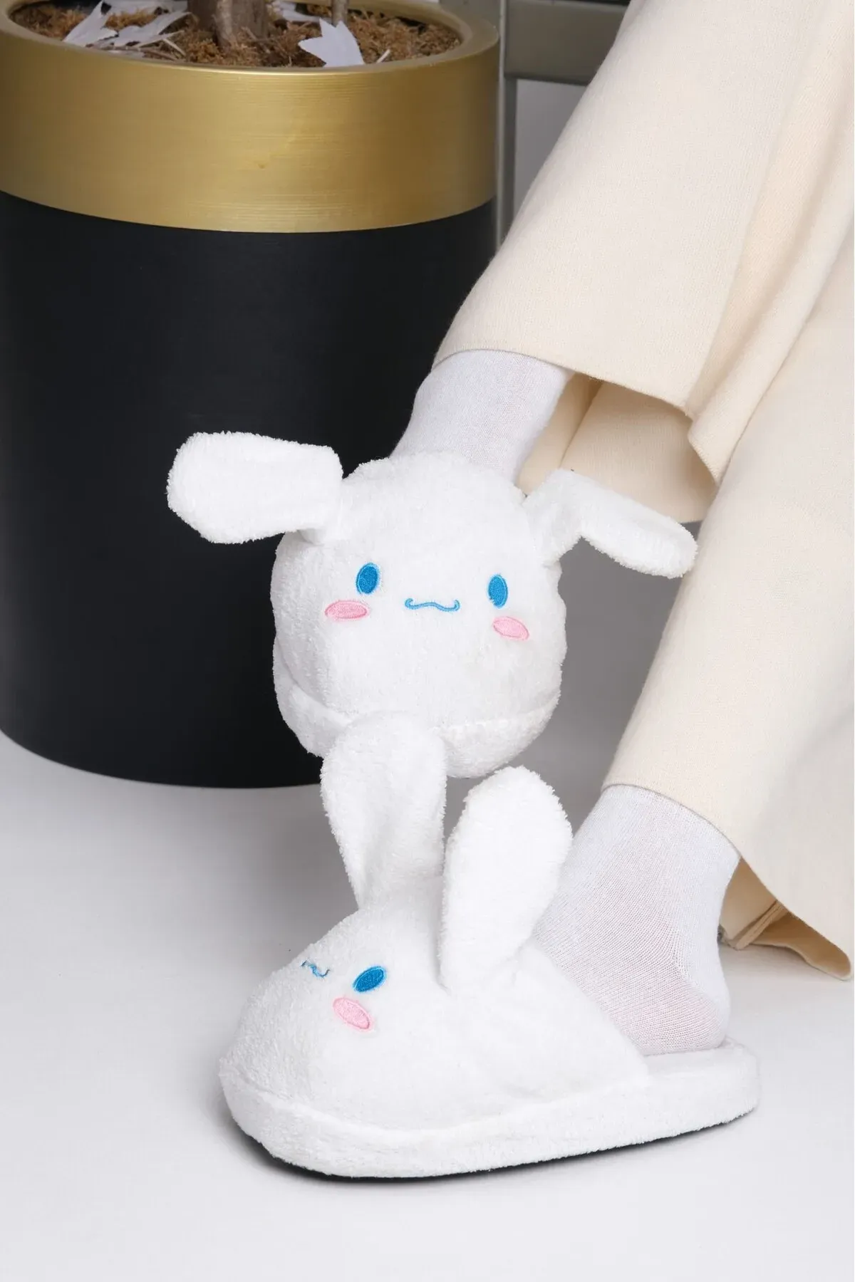 Beyaz Sanrio Cinnamoroll Terlik x10