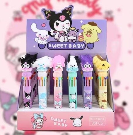 Sanrio Karakter Çoklu Tükenmez Kalem x36